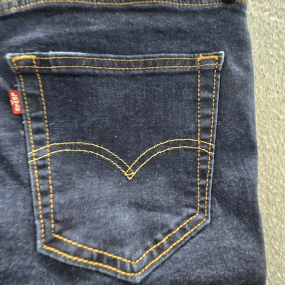 Levi's 512 Men Jeans 33X32 Dark Blue Denim Taper Fit 25" Inseam - Picture 16 of 16